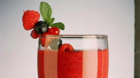 Milk-shake de fruits rouges