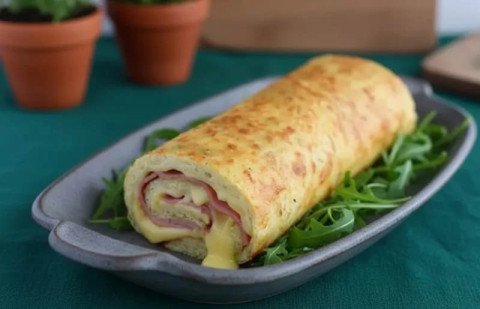 Délice de pommes de terre roulé à la raclette et jambon