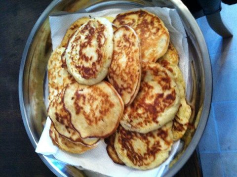 Blinis à la courgette et feta