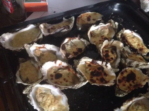 huîtres gratinées au curry