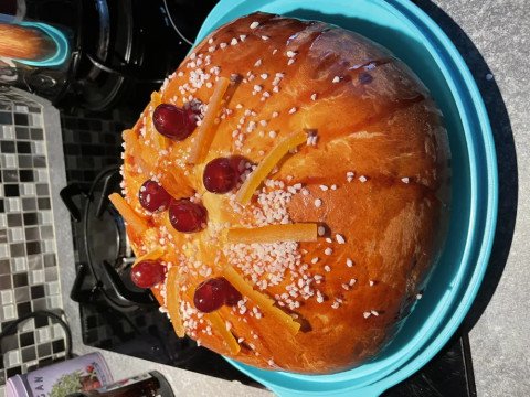 Couronne aux fruits confits en map (machine à pain)