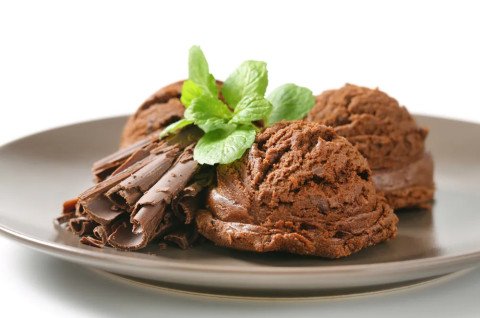 Glace au chocolat sans oeufs