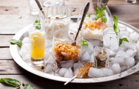 Granité de fruits et tisane chaud froid