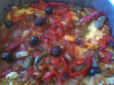 Polenta aux poivrons