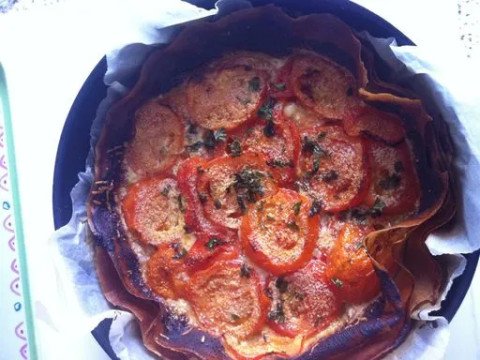 Tarte feuille de brick à la tomate