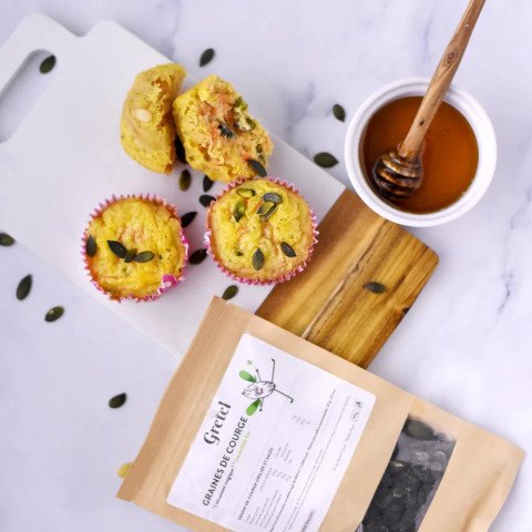 Muffins carotte et graines de courge