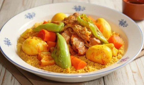 Couscous tunisien mijoté au couscoussier, façon grand-mère