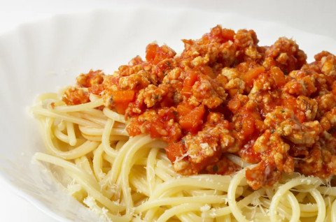 Spaghetti bolognaise sans oignons