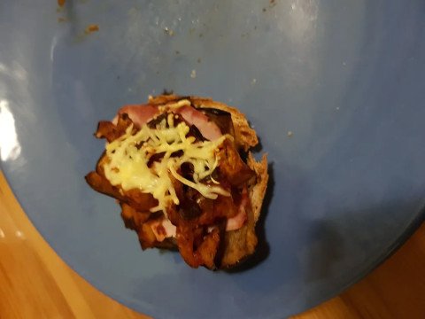 Tartine aubergine jambon blanc