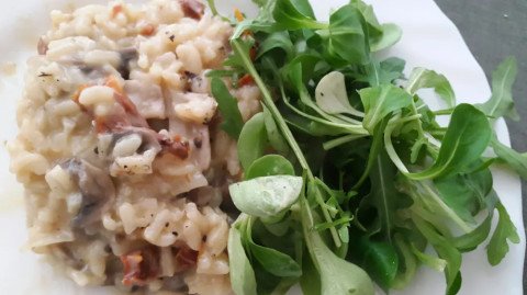 risotto tomates séchées champignons de Paris