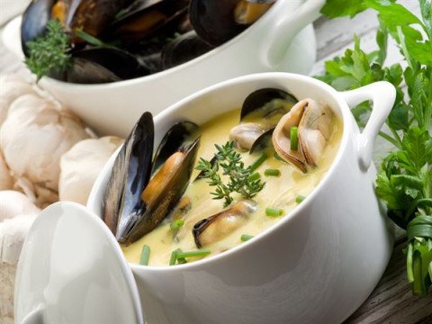 Moules de la cale à la crème