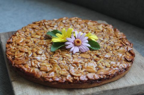 Tarte Florentine (vegan, sans gluten et sans sucre raffinés)