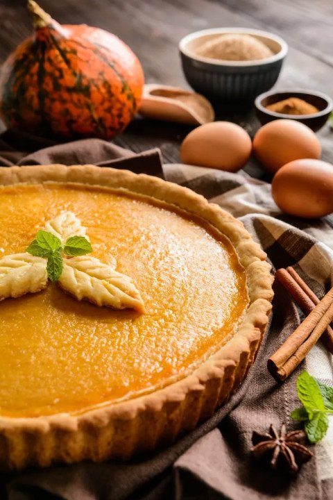 Tarte au potiron sucre et cannelle