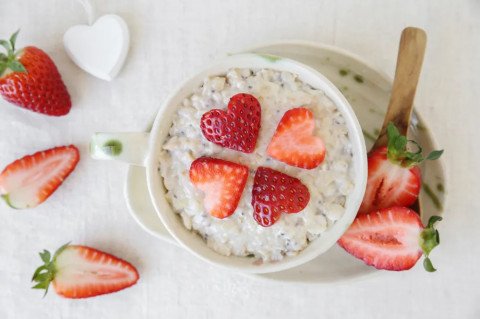 Porridge aux fraises au Cooking Chef