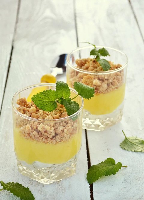 Verrine crumble citron