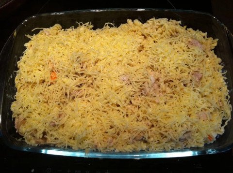 Gratin de pâtes au surimi