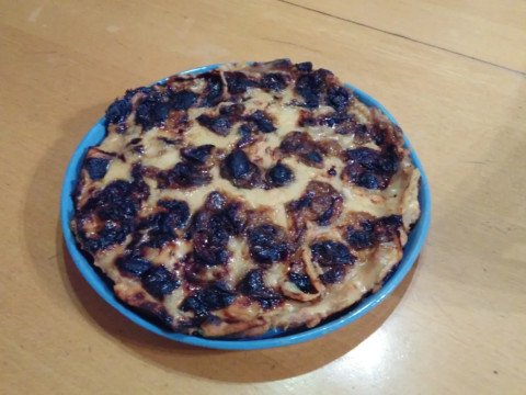 Tarte aux quetsches et crème pâtissière