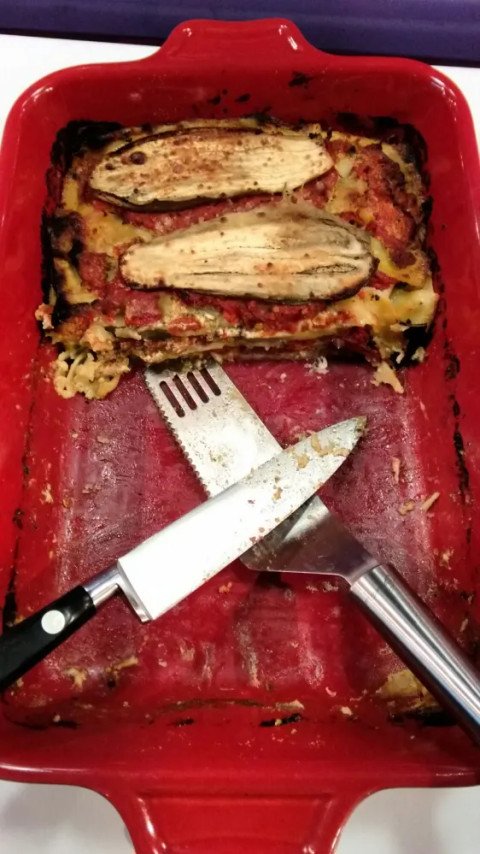 lasagnes végétariennes à la crème de chèvre au pesto