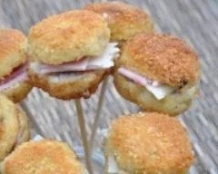 Sucettes salées au veau façon cordon bleu