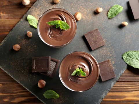 Mousse au chocolat à la menthe