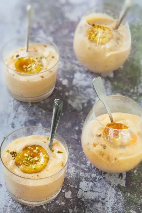 Mousse glacée aux abricots