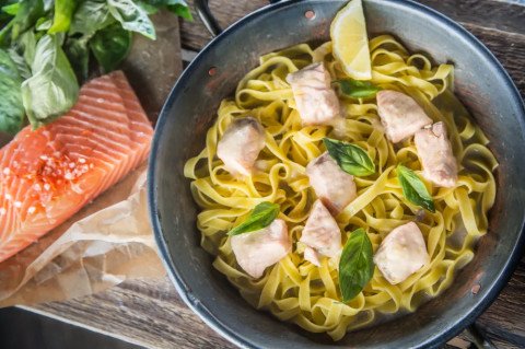 Tagiatelles au saumon frais au Companion