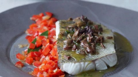 Filet de sandre cuit sous vide