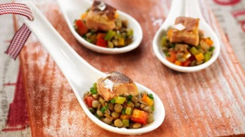 Amuse-bouches en cuillères