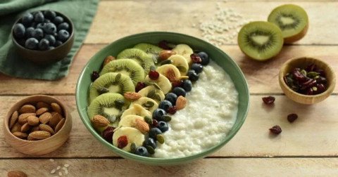 Riz au lait d'amandes du petit-déjeuner