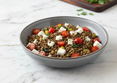 Salade Fraîche de Lentilles à la Grecque