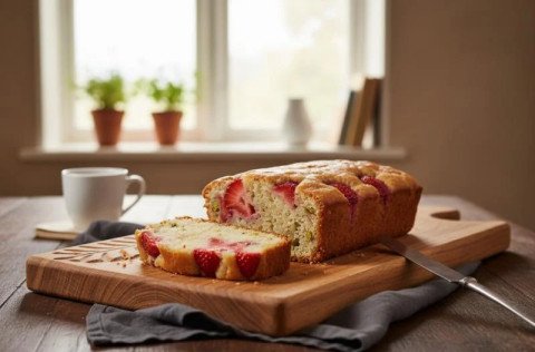 Cake aux fraises et aux pistaches facile