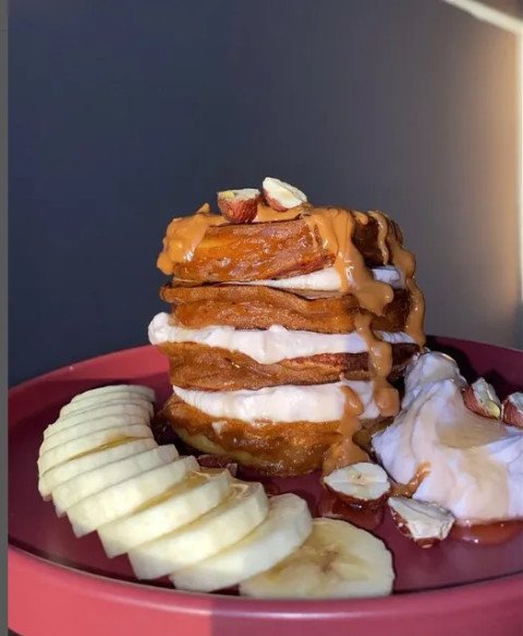 Pancakes à la compote de pommes et sirop dérable