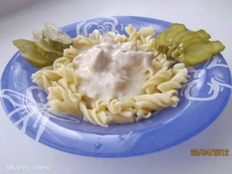 Poulet à la crème fraîche et au fromage