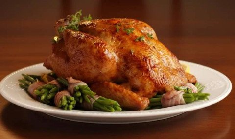 Chapon rôti miel et citron