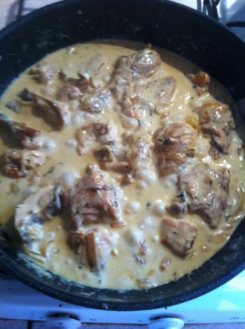 Poulet à la moutarde et à l'estragon