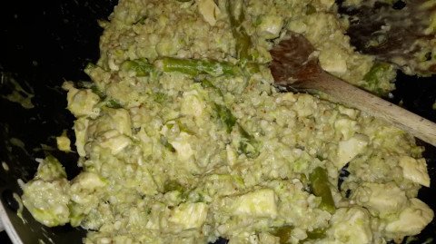 Risotto aux asperges et au poulet