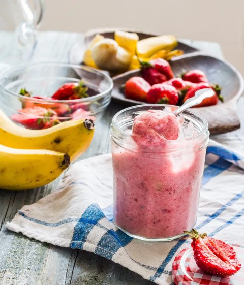 Sorbet fraise-banane