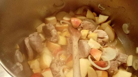 Filet mignon de porc aux pommes