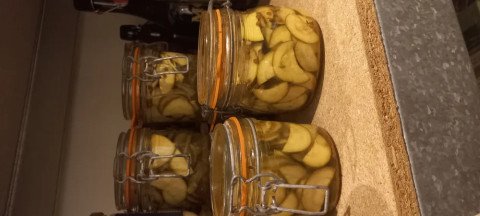 Pickles de courgettes au curcuma