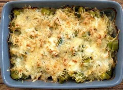 Gratin Léger de Poireaux Étuvés et Pommes de Terre