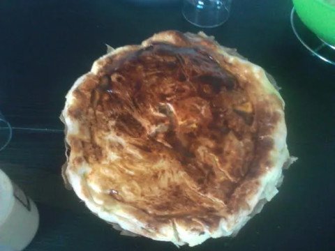 Tourte au colin et aux champignons
