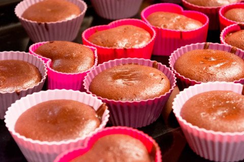 Muffins moelleux au coeur de chocolat fondant