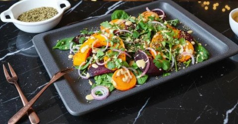 Salade de légumes d'automne au dukkah