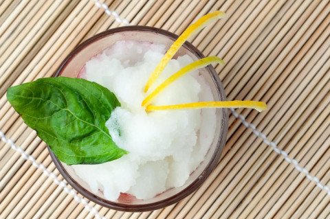 Sorbet à la menthe simple