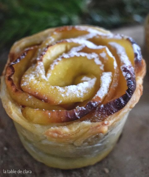 Roses de pommes au spéculoos