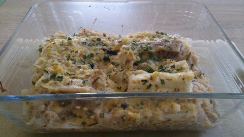 Gratin de poissons à la choucroute