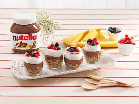Verrines de Yaourt et muesli au Nutella®