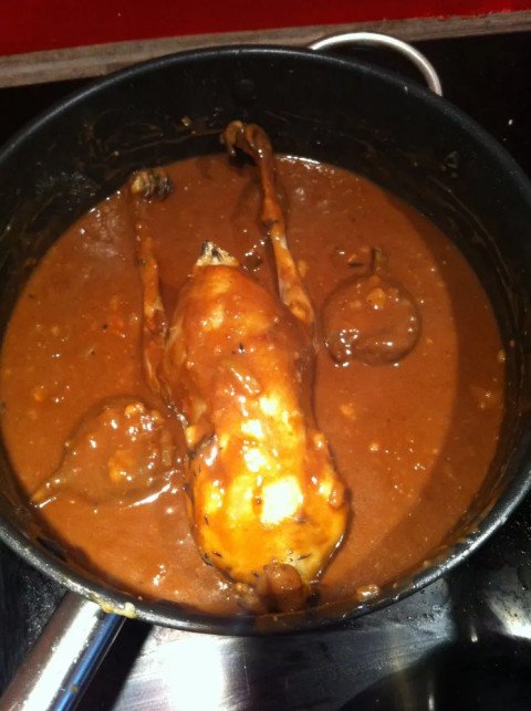 Perdrix à la sauce chocolat