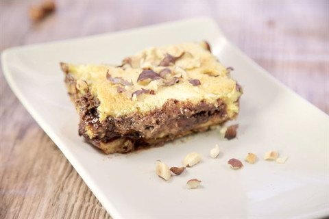 Croque-cake pâte à tartiner et noisettes