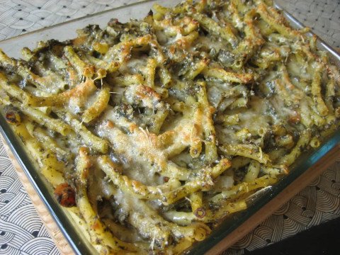 Gratin de pâtes aux blettes